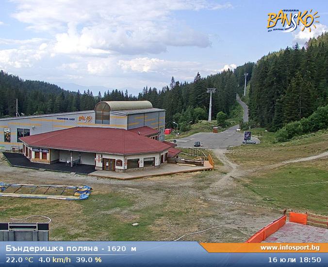 Gondola Top Station (Banderishka Polyana) at 1620 meters in Bansko Ski Zone