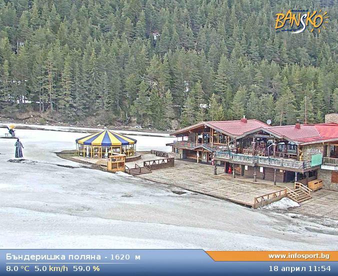 Gondola Top Station (Banderishka Polyana) at 1620 meters in Bansko Ski Zone