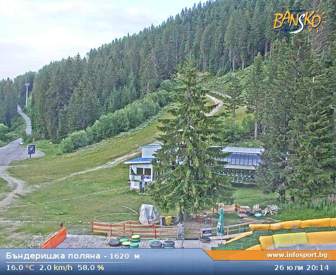 Gondola Top Station (Banderishka Polyana) - Bansko Ski Zone (1620m) Gondola Top Station (Banderishka Polyana) at 1620 meters in Bansko Ski Zone