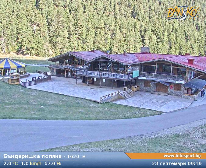 Gondola Top Station (Banderishka Polyana) at 1620 meters in Bansko Ski Zone