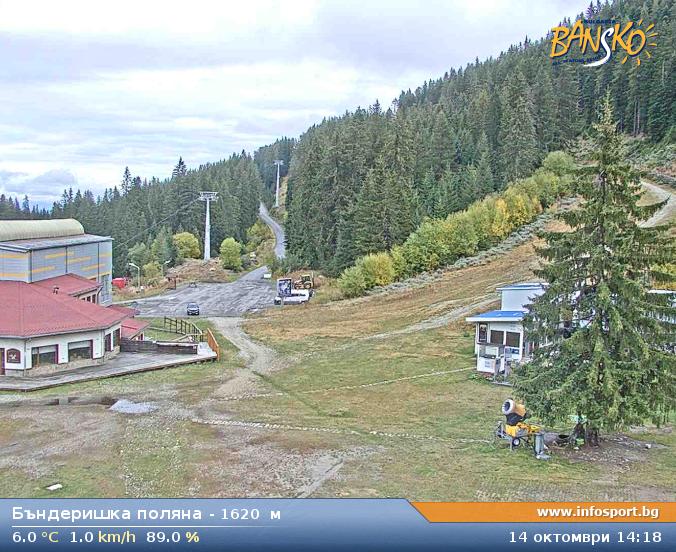 Gondola Top Station (Banderishka Polyana) - Bansko Ski Zone (1620m) Gondola Top Station (Banderishka Polyana) at 1620 meters in Bansko Ski Zone
